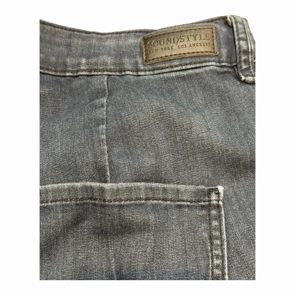 Modern Minimalist Wide Leg Jeans Dark Wash Size 10 Stretch Denim - Picture 7 of 7